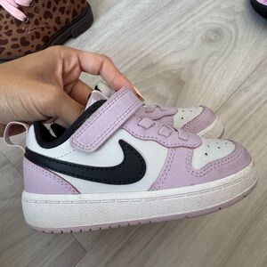 Nike Kids Black and Pink Sneakers